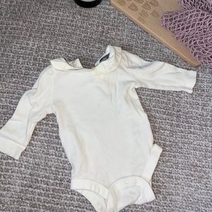 Off white long sleeve onesie